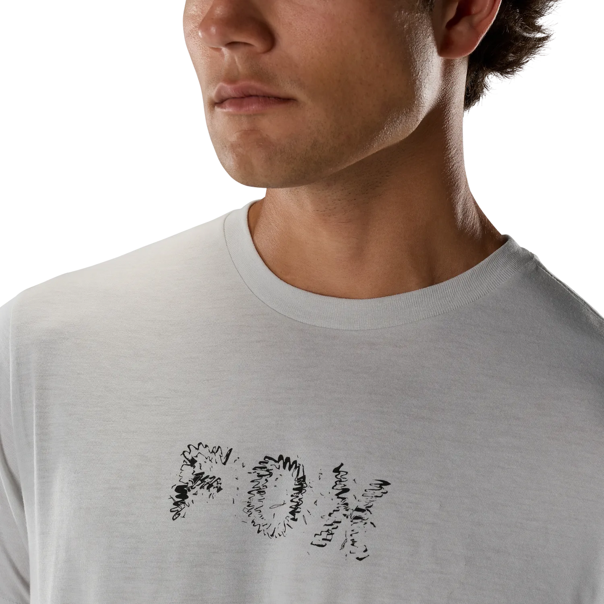 T-Shirt FOX SLOWBURN DRI-RELEASE Kurzarm Hellgrau