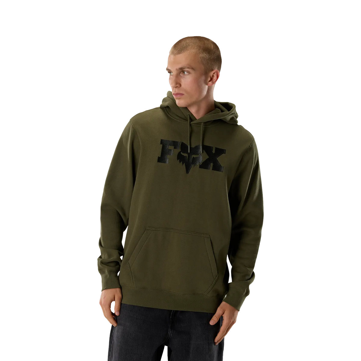 Sweatshirt mit Kapuze FOX F HEAD X FLEECE Grün