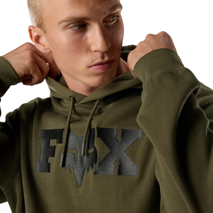 Sweatshirt mit Kapuze FOX F HEAD X FLEECE Grün