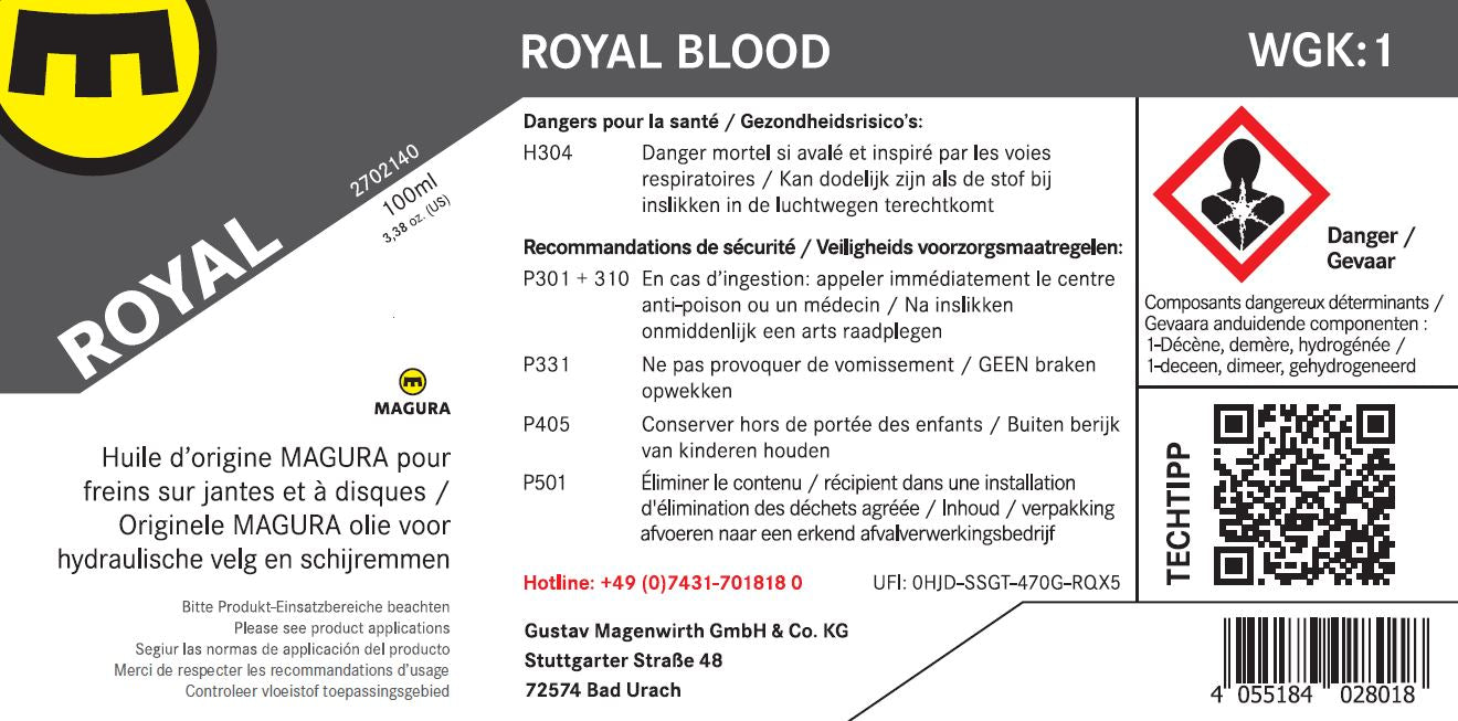 MAGURA ROYAL BLOOD Mineralische Bremsflüssigkeit (250 ml)