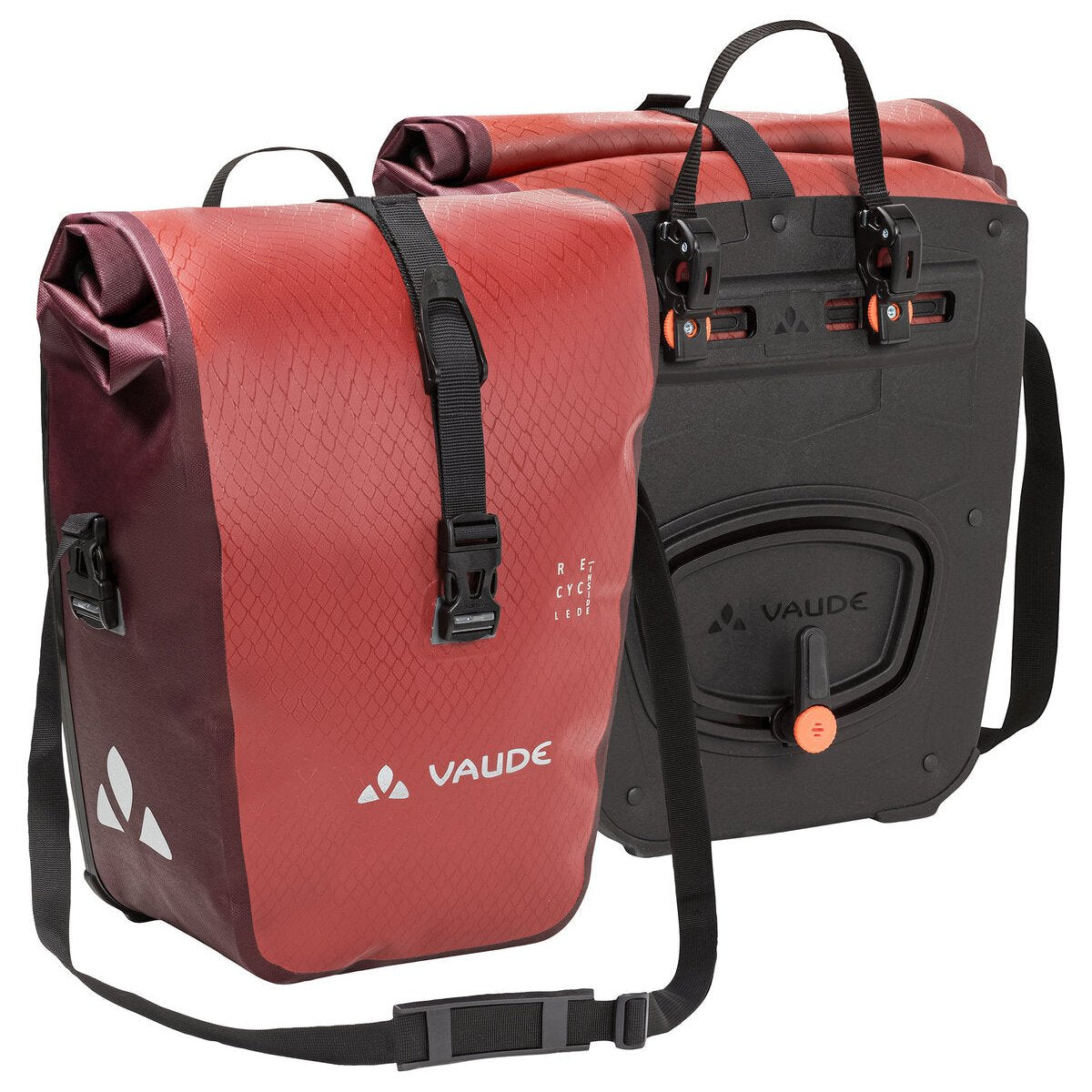 Paar VAUDE AQUA FRONT 28 L Gepäckträgertaschen Rot