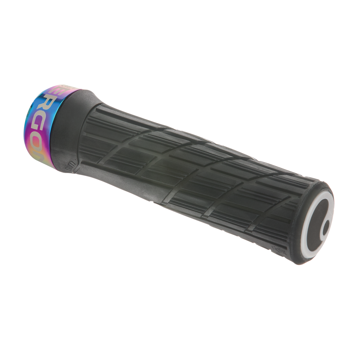 ERGON GE1 EVO Factory Slim Griffe in Stealth Frozen Schwarz mit Oil-Slick-Klemmringen