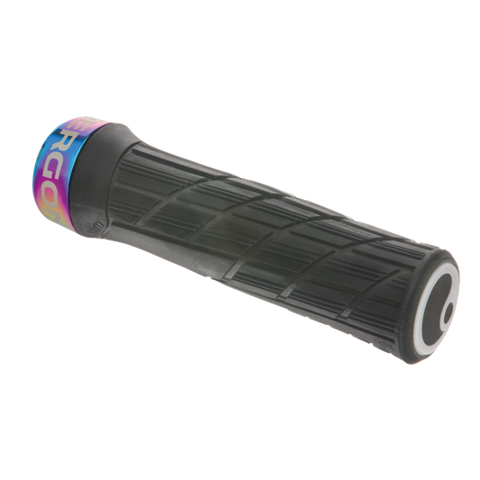 ERGON GE1 EVO Factory Slim Griffe in Stealth Frozen Schwarz mit Oil-Slick-Klemmringen