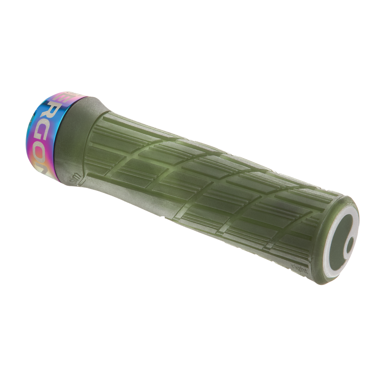 ERGON GE1 EVO Factory Slim Griffe in Frozen Moss Grün mit Oil-Slick-Klemmringen