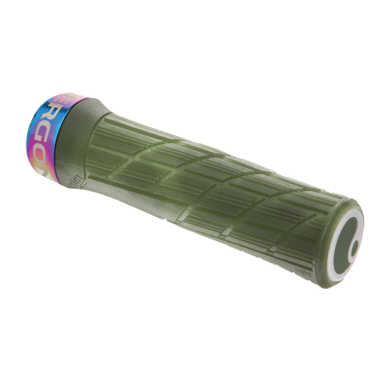 ERGON GE1 EVO Factory Slim Griffe in Frozen Moss Grün mit Oil-Slick-Klemmringen