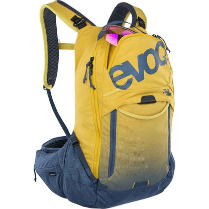 Rucksack mit Rückenprotektor EVOC TRAIL PRO 16L Gelb/Blau