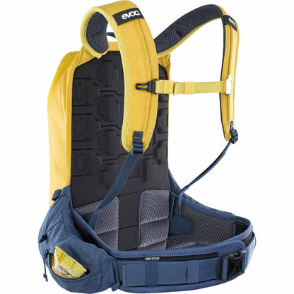 Rucksack mit Rückenprotektor EVOC TRAIL PRO 16L Gelb/Blau