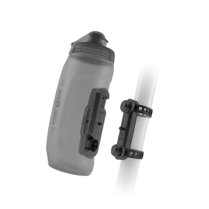 Trinkflaschen- und Flaschenhalter-Set FIDLOCK TWIST UNI BASE 590 ml Rauchgrau