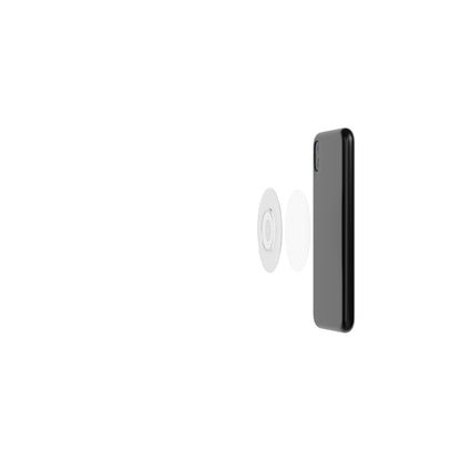 FIDLOCK VACUUM Klebepad für Smartphones, universell, transparent — Positionierung des Pads am Smartphone