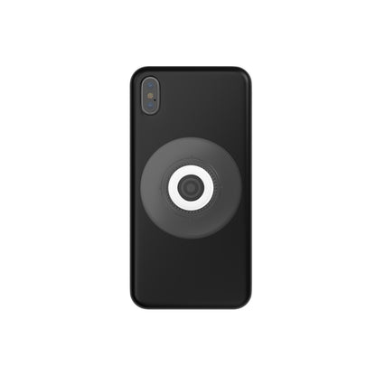Transparenter FIDLOCK VACUUM Patch für Smartphones — am Telefon angebracht