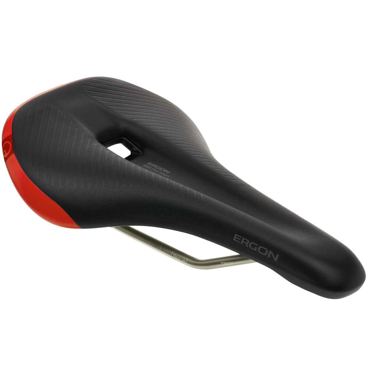 ERGON SM Pro Sattel M/L, Risky Red, mit TiNox-Streben