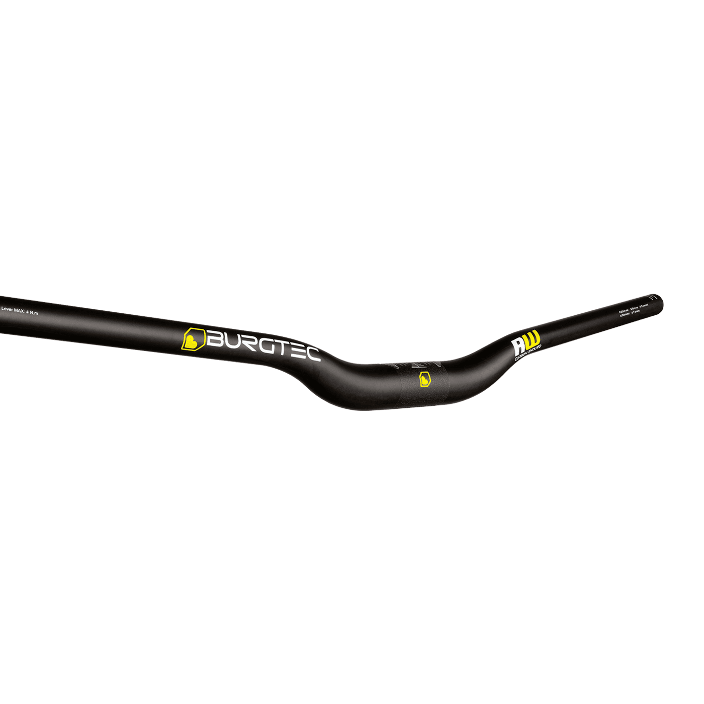 Kleiderbügel BURGTEC RIDE WIDE ENDURO Carbon Rise 30mm 800mm Schwarz