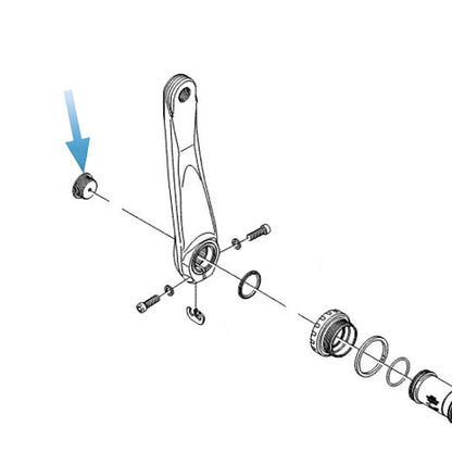 Kurbelanzugsschraube Links SHIMANO FC-M582 DEORE / SLX / XT