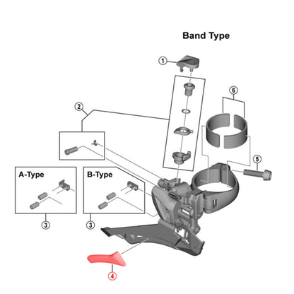 Innere Platte SHIMANO für Vorderderailleur R9100