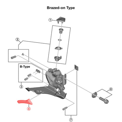 Innere Platte SHIMANO für Vorderderailleur R9100
