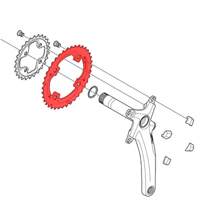 Außenkettenblatt SHIMANO XTR M980 10-fach 4 Loch 104 mm