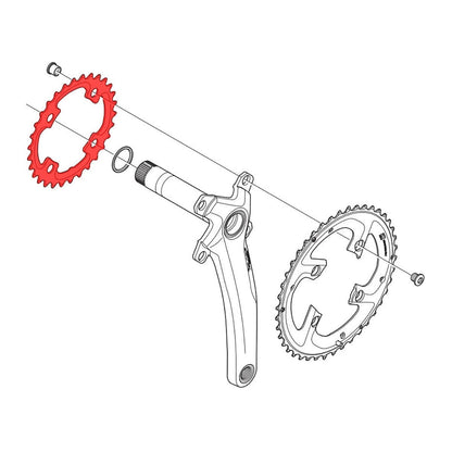 Innenkettenblatt SHIMANO XTR M985 10-fach 4 Loch 88 mm