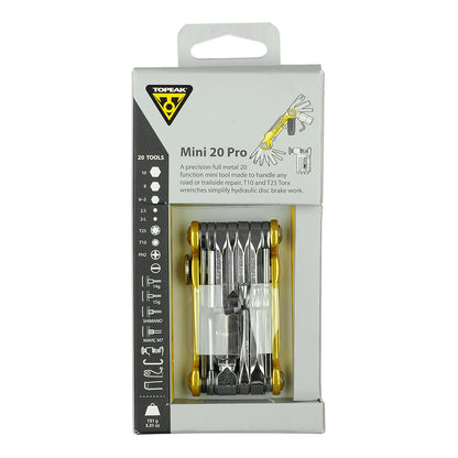 Multi-Tool TOPEAK MINI PRO Gold (20 Werkzeuge + Tasche)