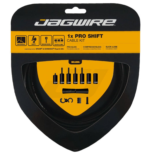 JAGWIRE PRO SHIFT 1X Umwerfer Kabel & Hüllen Set Schwarz