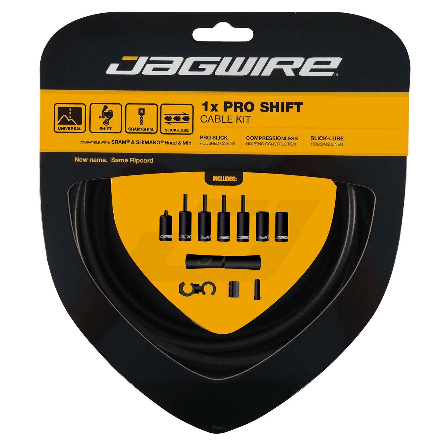 JAGWIRE PRO SHIFT 1X Schaltwerk Kabel & Hüllen Set Schwarz/Stahl