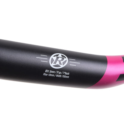 Lenker REVERSE COMPONENTS BASE Rise 18mm 790mm Schwarz/Rosa