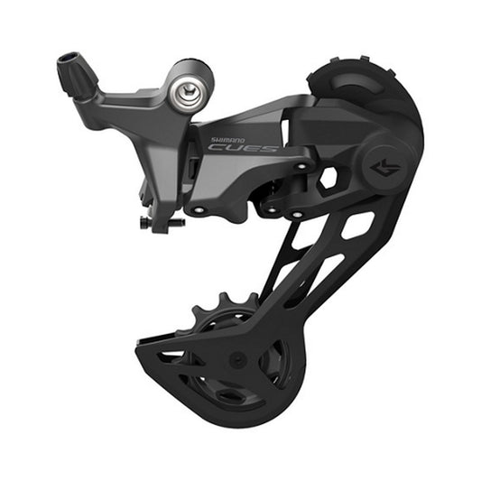 SHIMANO CUES U6020-SGS 10-fach-Schaltwerk mit langem Käfig – Produktansicht auf weißem Hintergrund