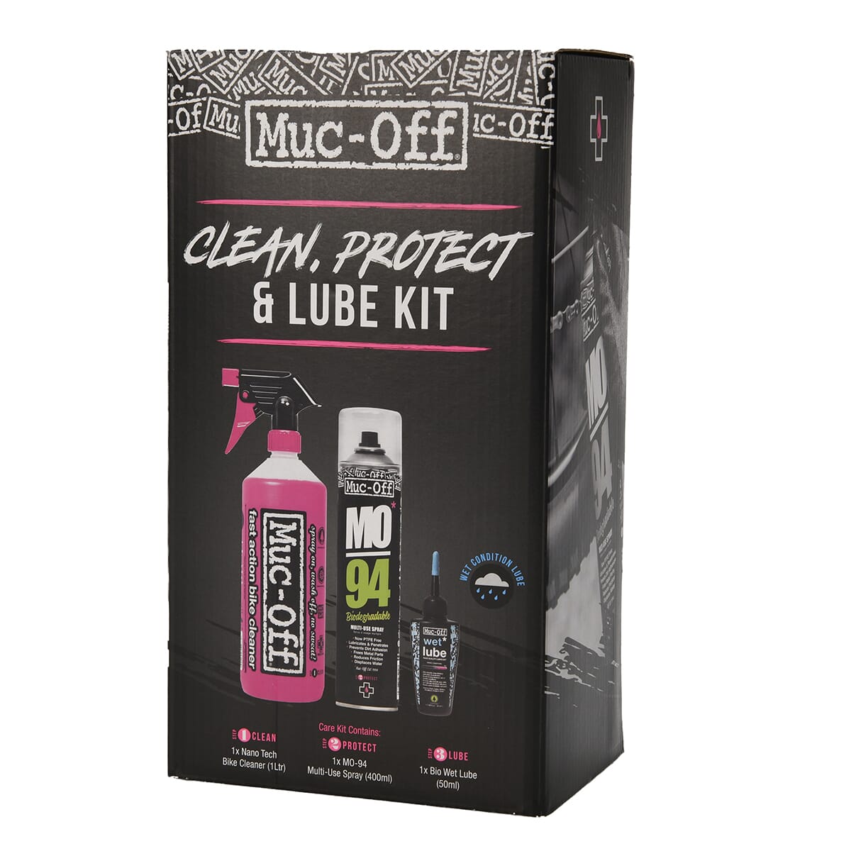 Kit d'Entretien MUC-OFF CLEAN-PROTECT-LUBE Wet