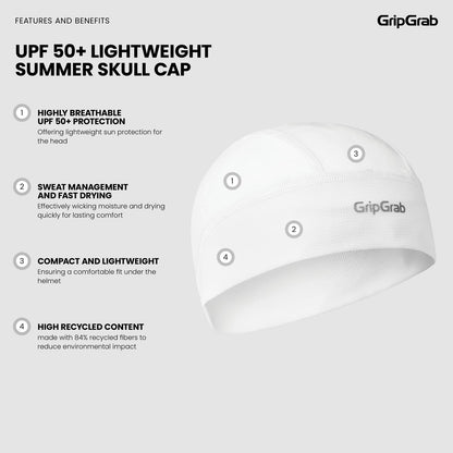 Helm-Unterziehling GRIPGRAB UPF 50+ Weiß