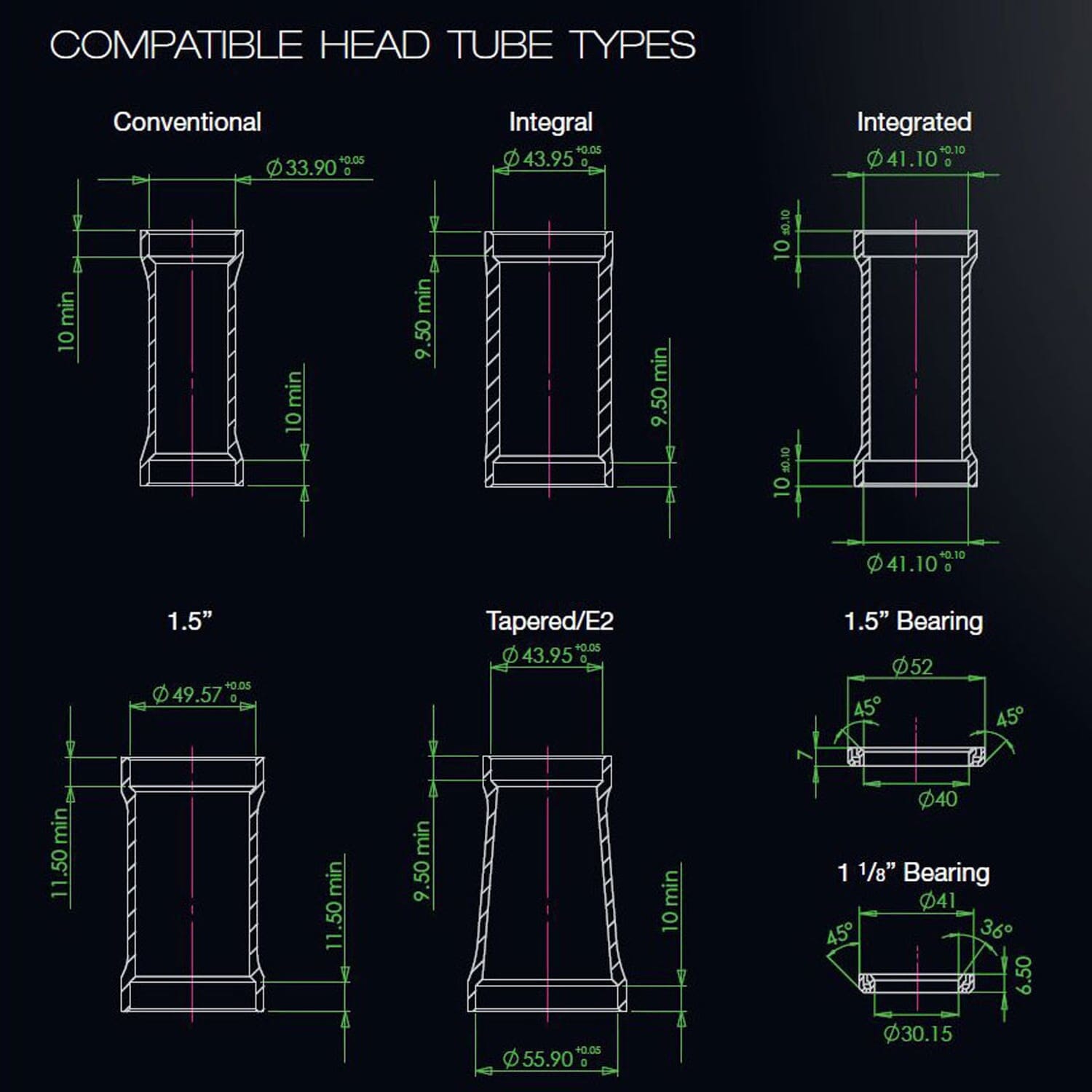 Bass-Schale für HOPE PICK'N'MIX 1,5" ZS56 Schwarz