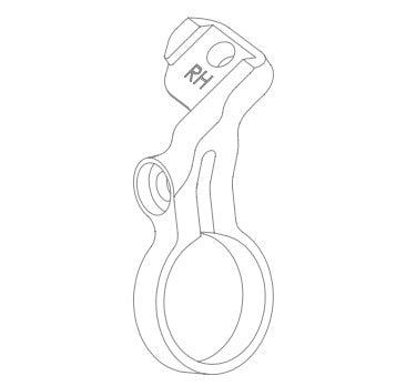 Sram AXS POD-Halter für rechten Schalthebel HOPE Tech 3/XCR Silber
