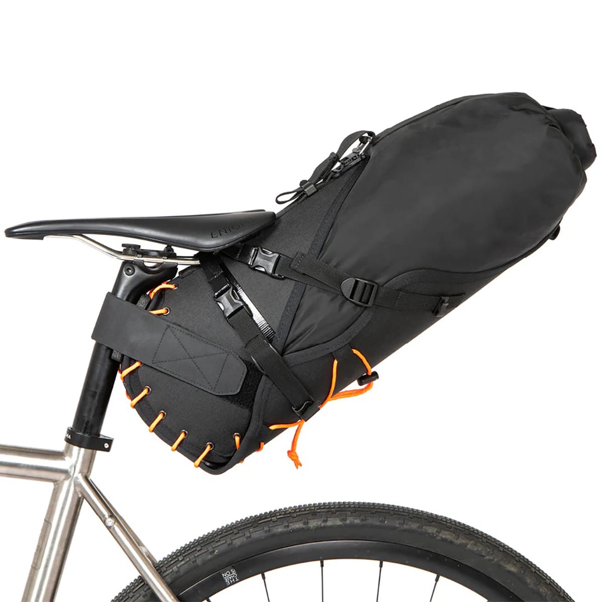 Satteltasche RESTRAP SADDLE BAG 18 L Orange + DRY BAG Schwarz