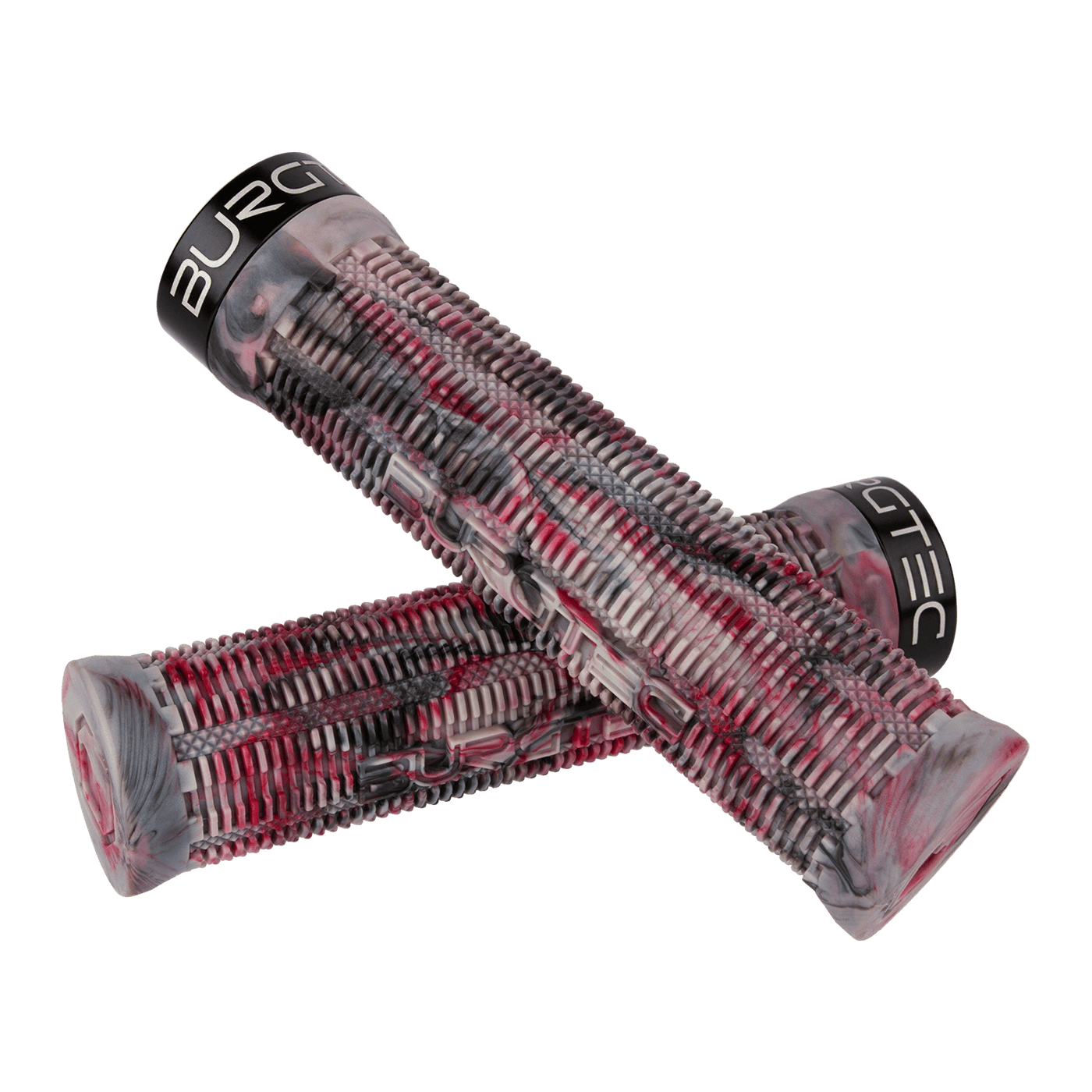 BURGTEC THE BARTENDER PRO GREG MINNAAR SIGNATURE Lock-On Grips 135 mm Schwarz/Rot