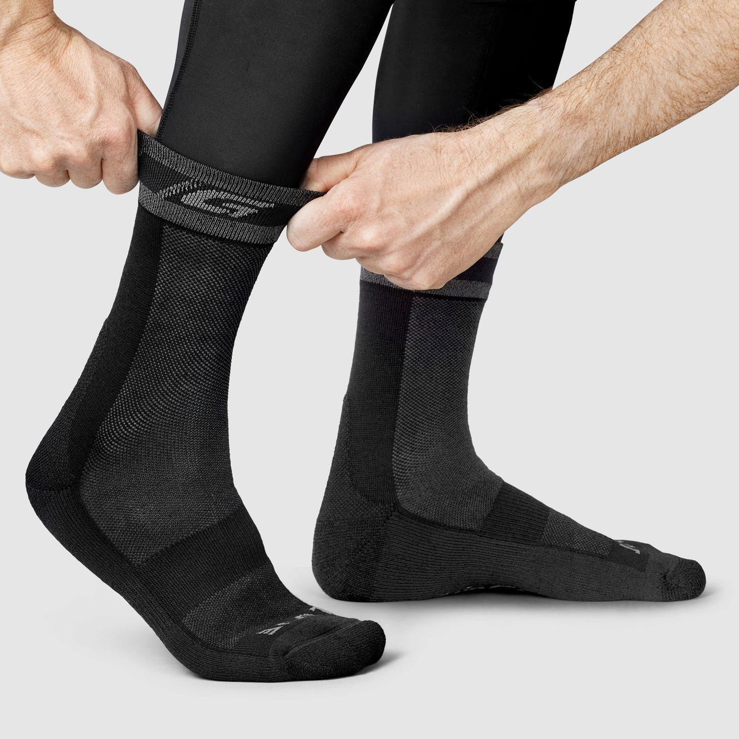 GRIPGRAB Merino Socken Winter Schwarz