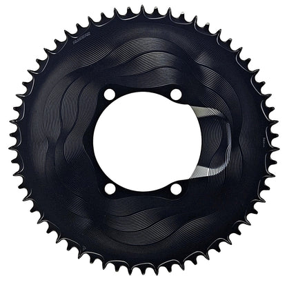 Einfachkettenblatt 12-fach ALUGEAR AERO 110 BCD für Shimano Schwarz