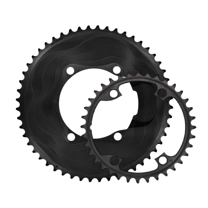 Kettenblatt-Paar 12V ALUGEAR AERO 110 BCD für Shimano Schwarz