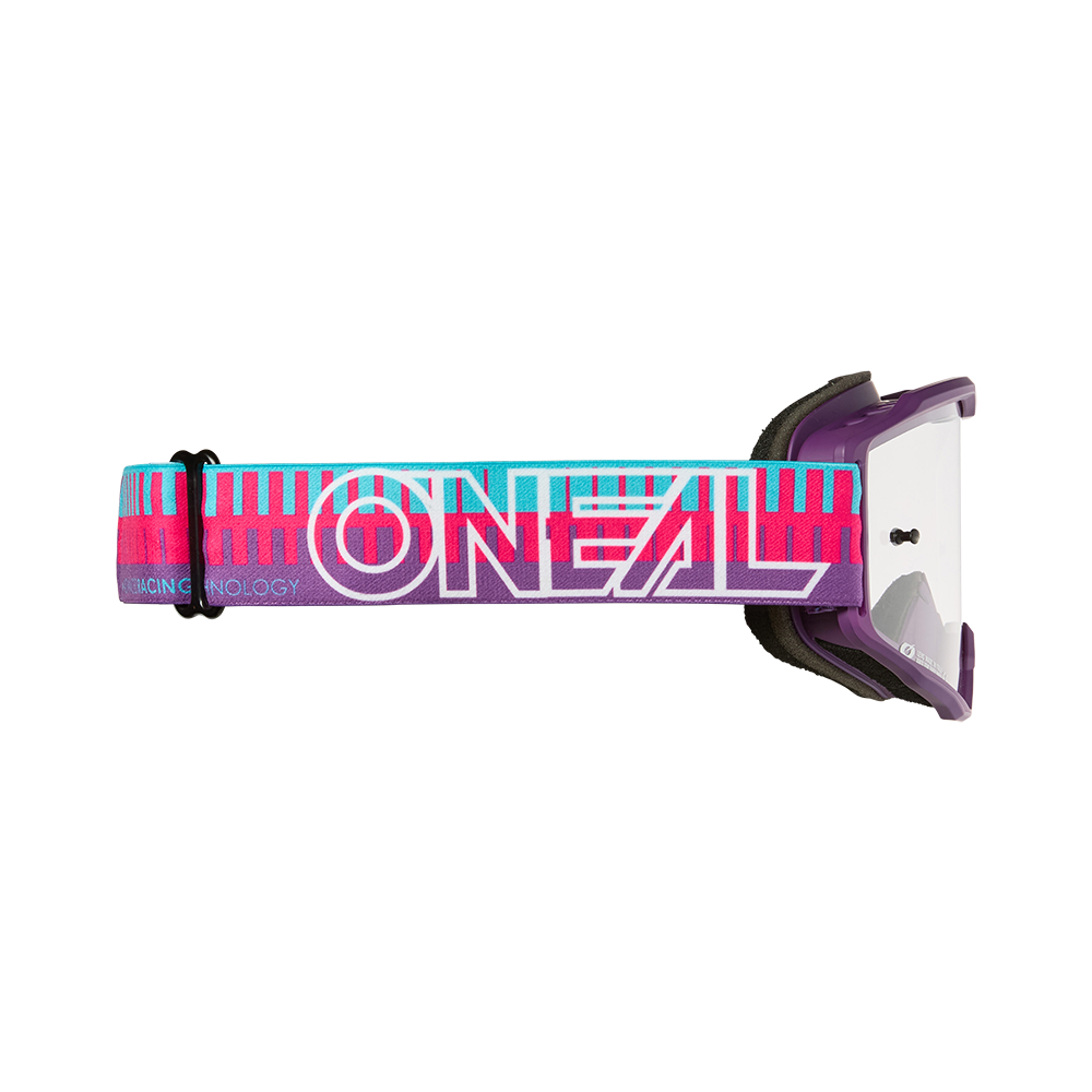 O'NEAL B-10 STRIPED Maske Pink/Violett Klarer Schirm