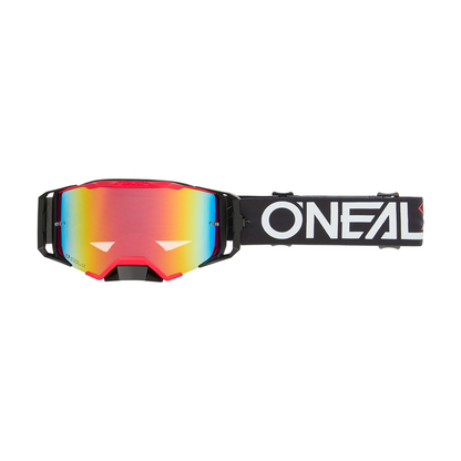 O'NEAL B-33 HEXA Brille Schwarz/Rot mit roter Radium-Scheibe