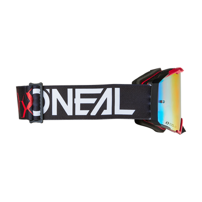 Maske O'NEAL B-33 HEXA Schwarz/Rot Scheibe Radium Rot