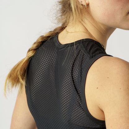 GRIPGRAB Ultralight Mesh ärmelloses Damen-Funktionsunterhemd Schwarz