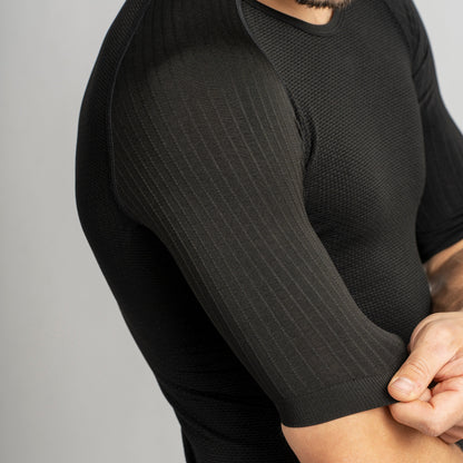 Kurzarm-Funktionsunterhemd GRIPGRAB PACR SPRING AUTUMN SEAMLESS Schwarz