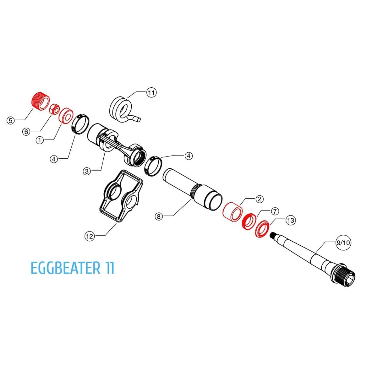 Rekonditionierungsset für CRANKBROTHERS EGGBEATER / CANDY 11 Pedale #16229