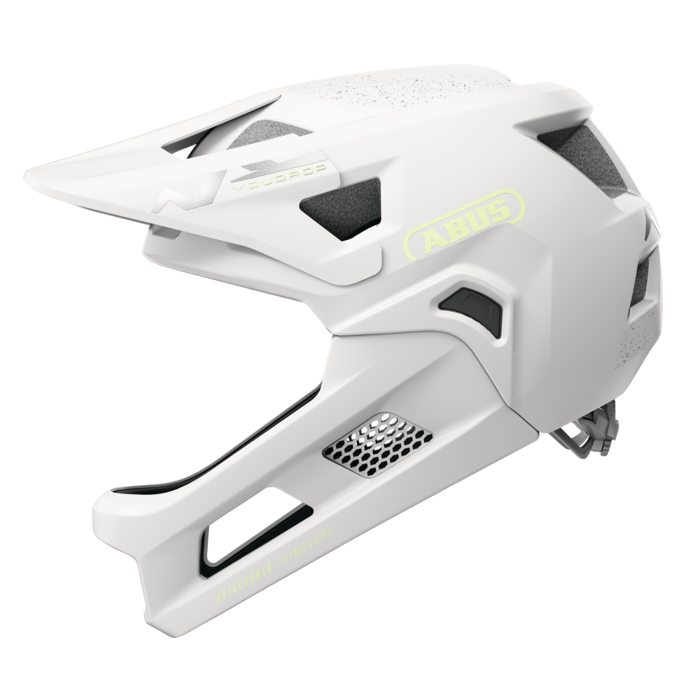 MTB-Helm ABUS YOUDROP FF Junior Lemon Weiß