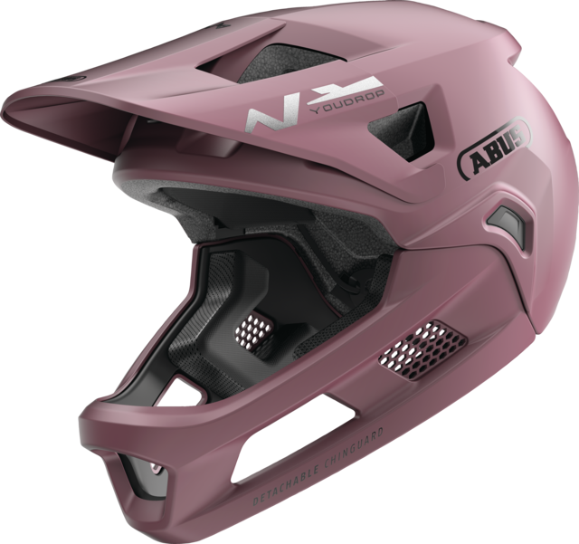 ABUS YOUDROP FF Junior MTB-Helm Blush Rot