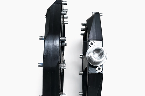 HXR COMPONENTS Plattformpedale mit Stahlachse Schwarz