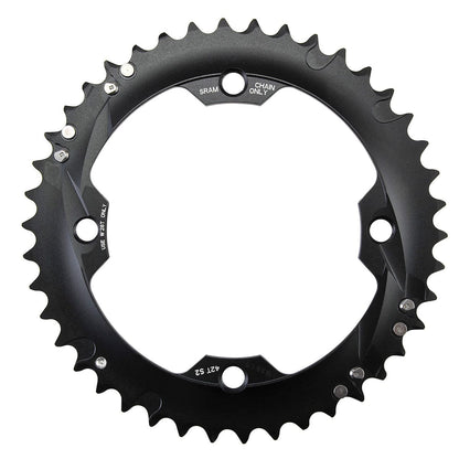 Außenkettenblatt SRAM/TRUVATIV 2x10-fach 4 Loch 120mm 39 Zähne Alu Schwarz/Silber