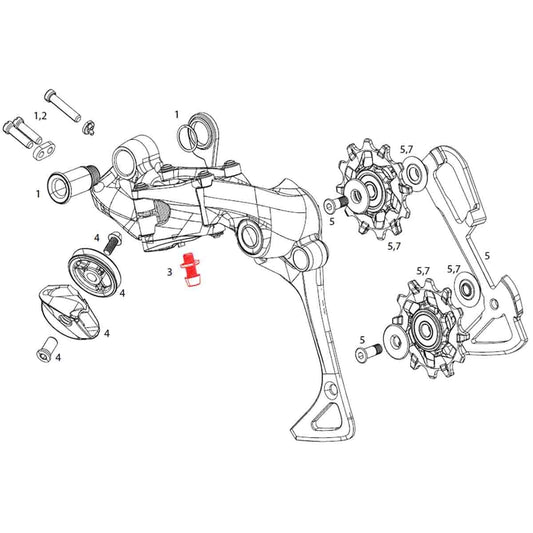 Vis de Fixation pour Cable de Dérailleur Arrière SRAM XX1 1x11V #11.7518.015.000