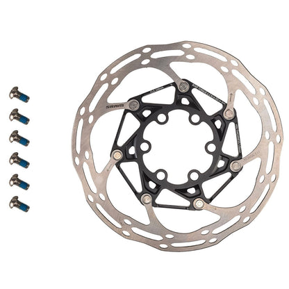 SRAM CENTERLINE Scheibe Rund 6 Loch + Titanschrauben Schwarz