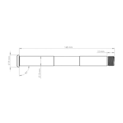 Vorderradachse BURGTEC für Rockshox Gabeln 15x100 mm Schwarz