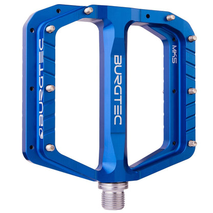 Pedale BURGTEC PENTHOUSE FLAT MK5 Stahl-Achse Blau