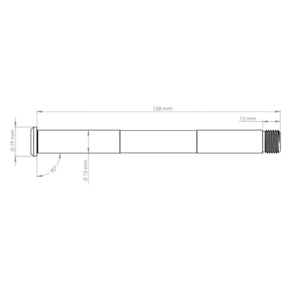 Vorderradachse BURGTEC für Rockshox Gabeln 15x110 mm Boost Rosa